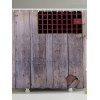 Rideau de douche en bois serti de porte a bois - Gris W71 INCH * L71 INCH