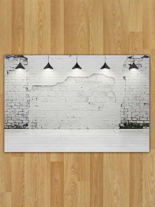 

Broken Wall Lamp Pattern Area Rug, Gray