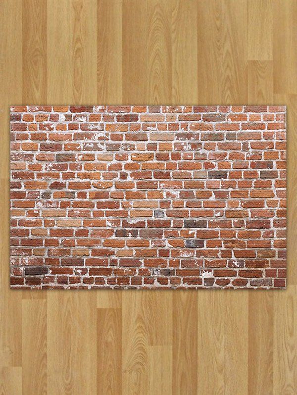 2018 Brick Pattern Area Rug Brown W Inch L In Rugs Mats Brick Pattern Area Rug Brown W16 Inch L24