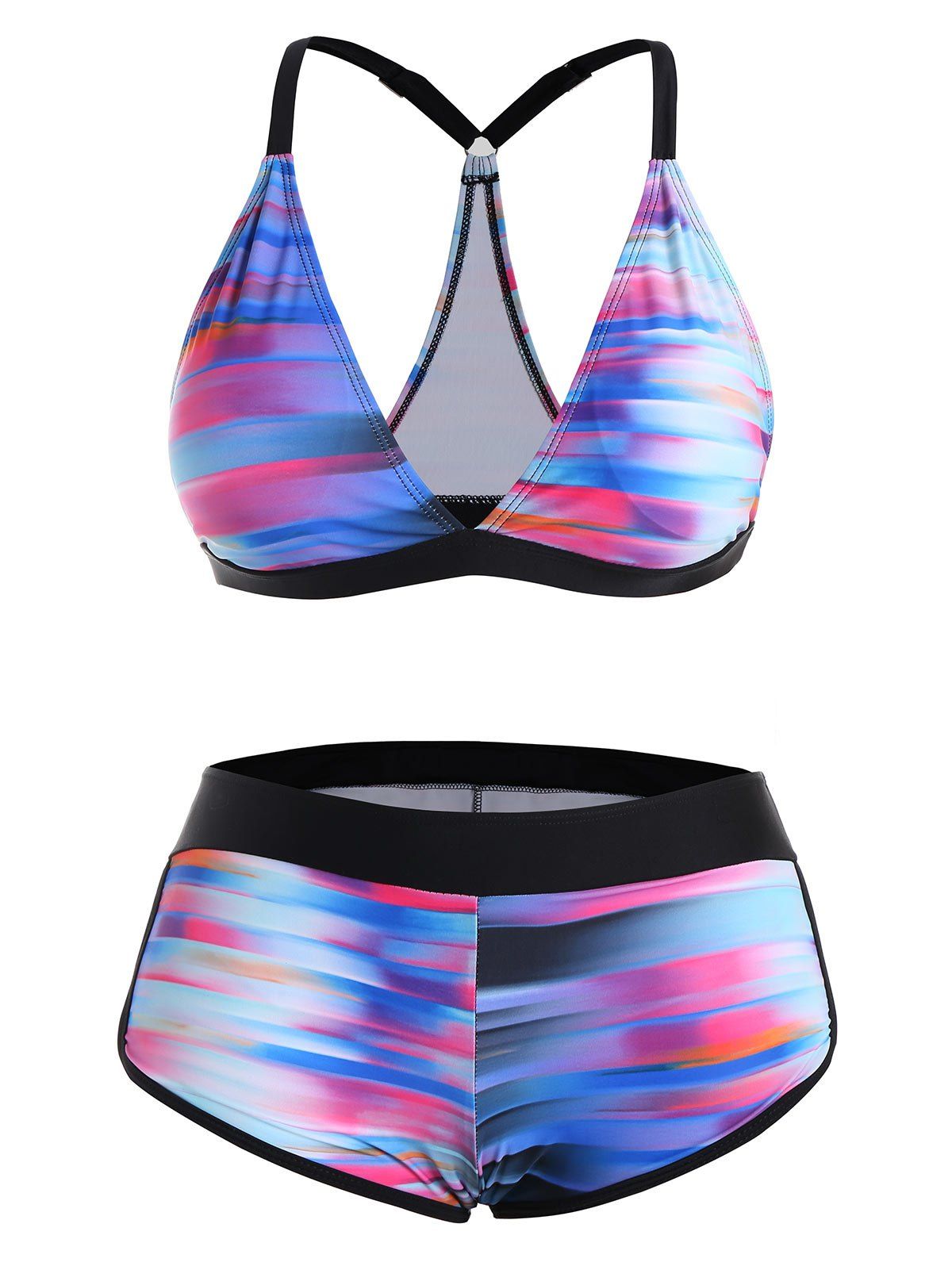 

Ombre Padded Plus Size Bikini, Colormix