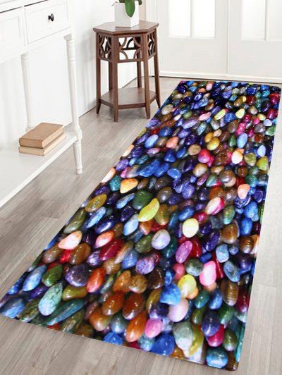 

Colorful Stone Coral Velvet Anti Slip Floor Rug