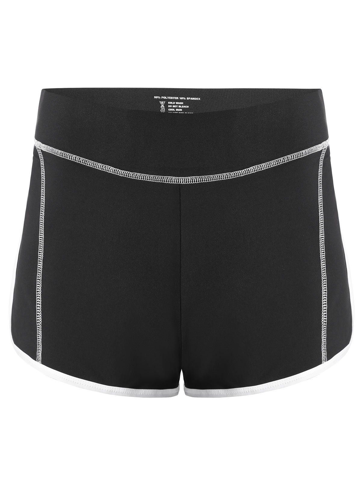 

Color Block Mini Gym Shorts, White