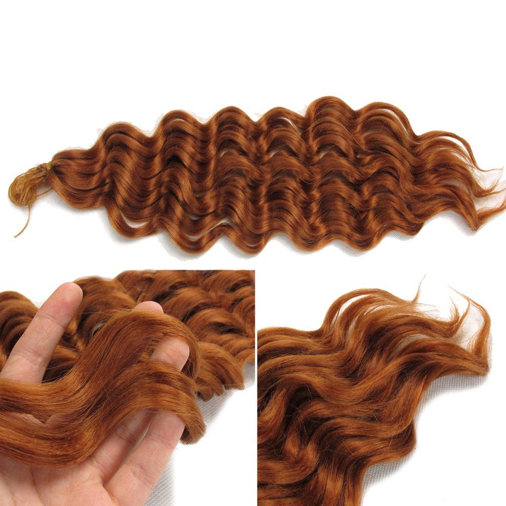 

Pre Loop Wand Curl Crochet Hair Extension, Light brown