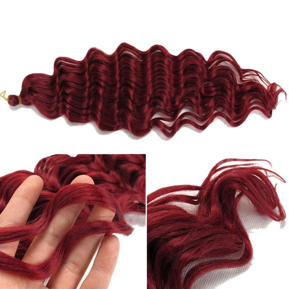 Extensions de Cheveux Bouclées au Crochet - Rouge vineux 