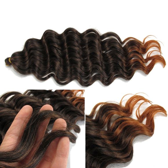 Extensions de Cheveux Bouclées au Crochet - Noir et Brun 