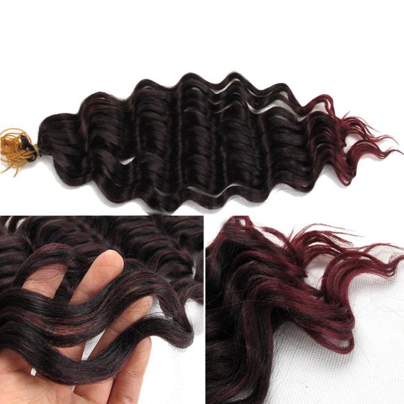 Extensions de Cheveux Bouclées au Crochet - Noir et Rouge 