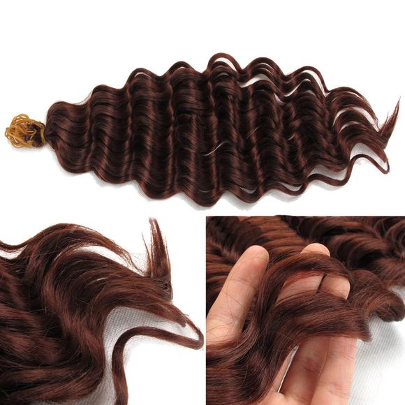 Extensions de Cheveux Bouclées au Crochet - Brun rouge 