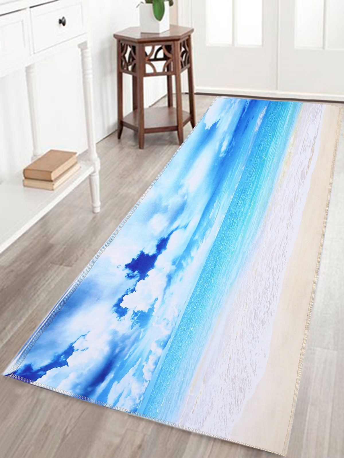 

Sea View Water Absorption Skidproof Bathroom Rug, Sky blue