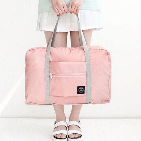 

Waterproof Nylon Foldable Carryall Bag, Pink