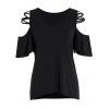 Haut à Épaules Dénudées avec Croisés - Noir S