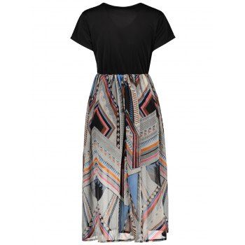 plus size a line midi dress