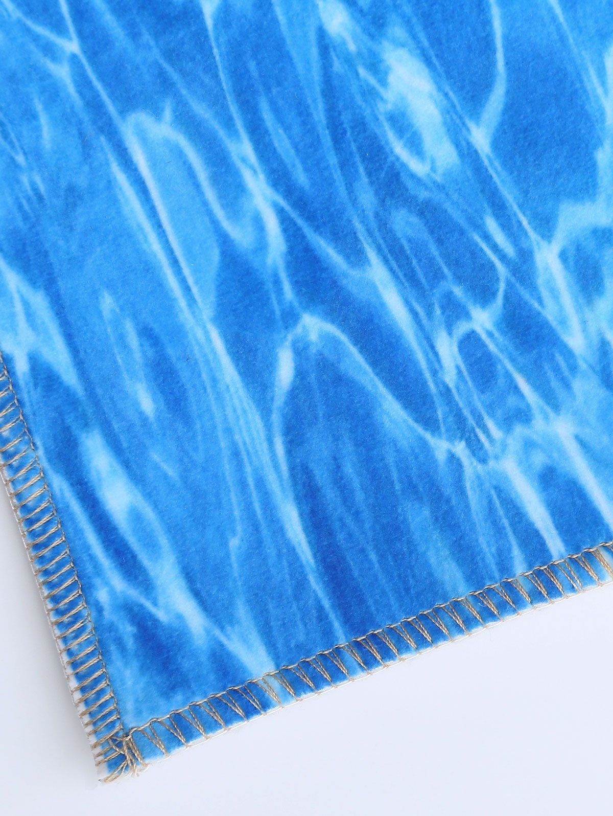 2018 Water Wave Print Skid Resistant Bathroom Rug BLUE ...