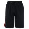 Fermeture à glissière à glissière Embellished Drawstring Sweat Shorts - Noir L