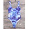Backless Galaxy One Piece Swimsuit - Bleu S