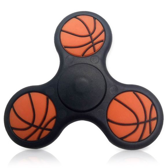 Hand Spinner Motif Balles de Basket - Noir 
