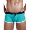 Stretchy Color Block Design Shorts de natation à cordon - Azur XL