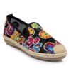 Chaussures plates à motif floral - Noir 38