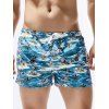 Arbres Imprimer Shorts De Planche De Drapeau Hawaïenne - Bleu XL