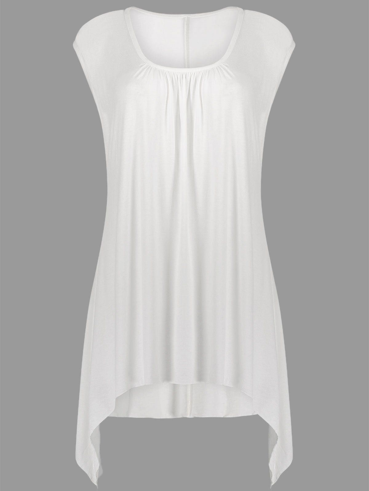 

Oversized Tunic Tank Top, White