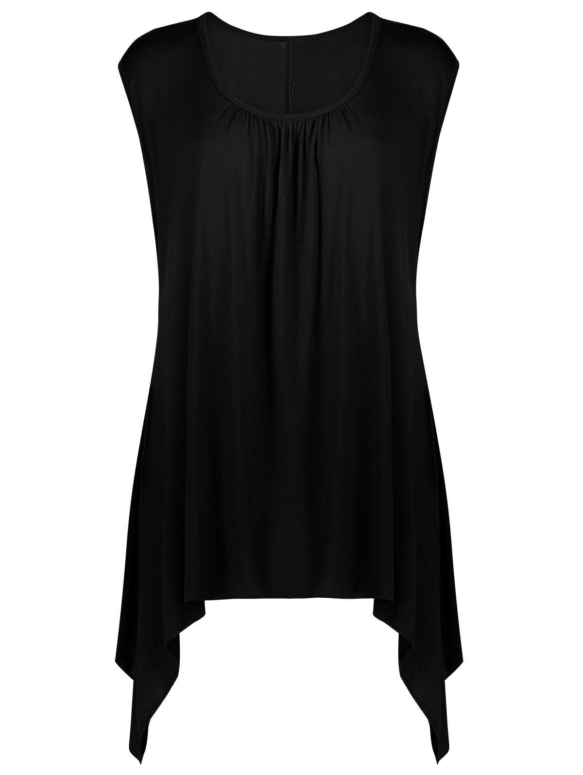 

Oversized Tunic Tank Top, Black