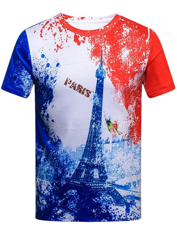 T-shirt Splattered Paint Paint Print - multicolore 2XL