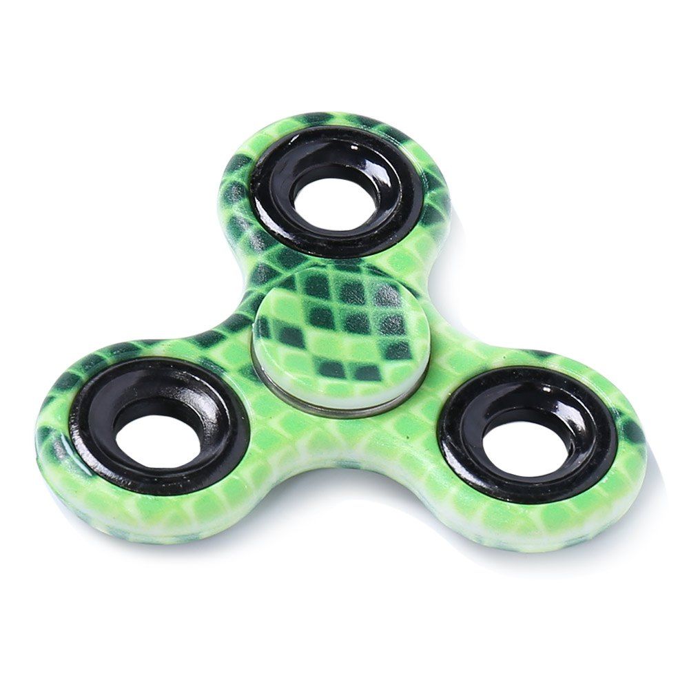

Focus Toy Printed Finger Gyro Stress Relief Plastic Fidget Spinner, Green