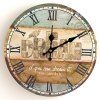 Horloge Ronde Murale en Bois Analogique - multicolore 30*30CM