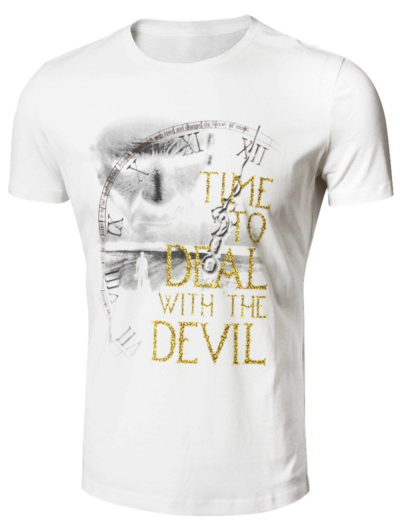 

Face Print Graphic T-Shirt, White