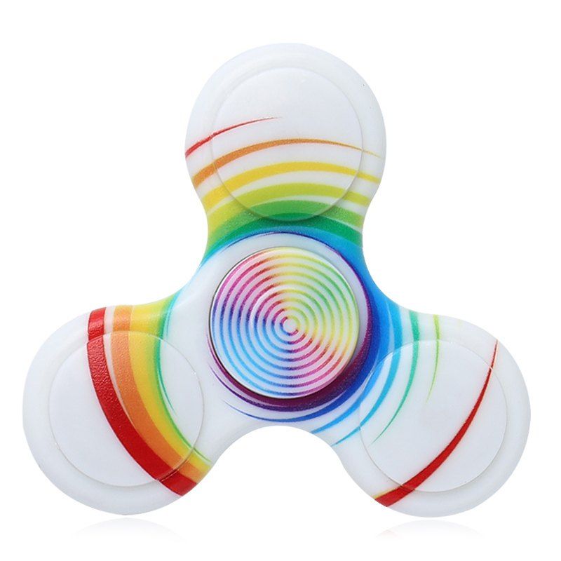 

Focus Toy Plastic Patterned Fidget Spinner, White