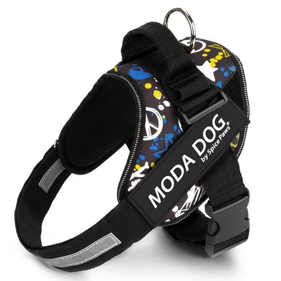 Tissu en nylon MODA DOG Harness Vest Luminated PatchPet Chest Straps - multicolore S