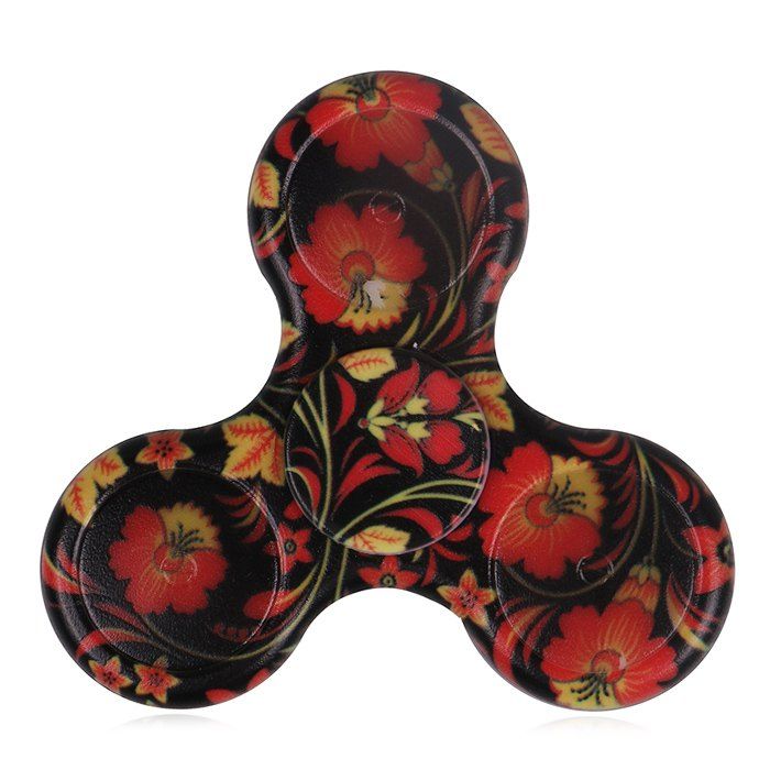 

Floral Patterned Hand Spinner with LED Lights, Red