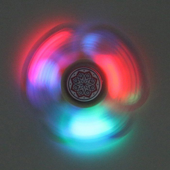 

Mandala Patterned Fidget Spinner with LED Lights, Blue