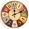 Horloge Analogique Murale Vintage Ronde - multicolore 30*30CM