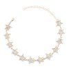 Star Rhinestoned Choker Necklace - d'or 