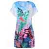 Verre tropical imprimé robe hawaïenne - multicolore 2XL