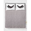 Eyelashes Print Bedroom Coussin double - Blanc W20 INCH * L30 INCH