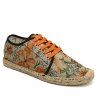 Chaussures plates aux espadrilles imprimées florales - Orange 39