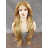 Trendy Fluffy Elegant Bright Honey Blonde Long Wavy Heat Resistant Synthetic Women's Lace Front Wig - VENETIAN GOLD 