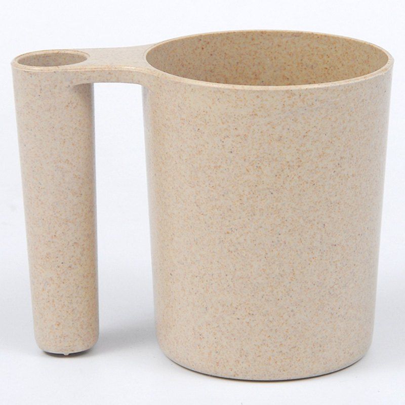 

Wash Gargle Wheat Straw Tooth Mug Toothbrush Cup, Beige