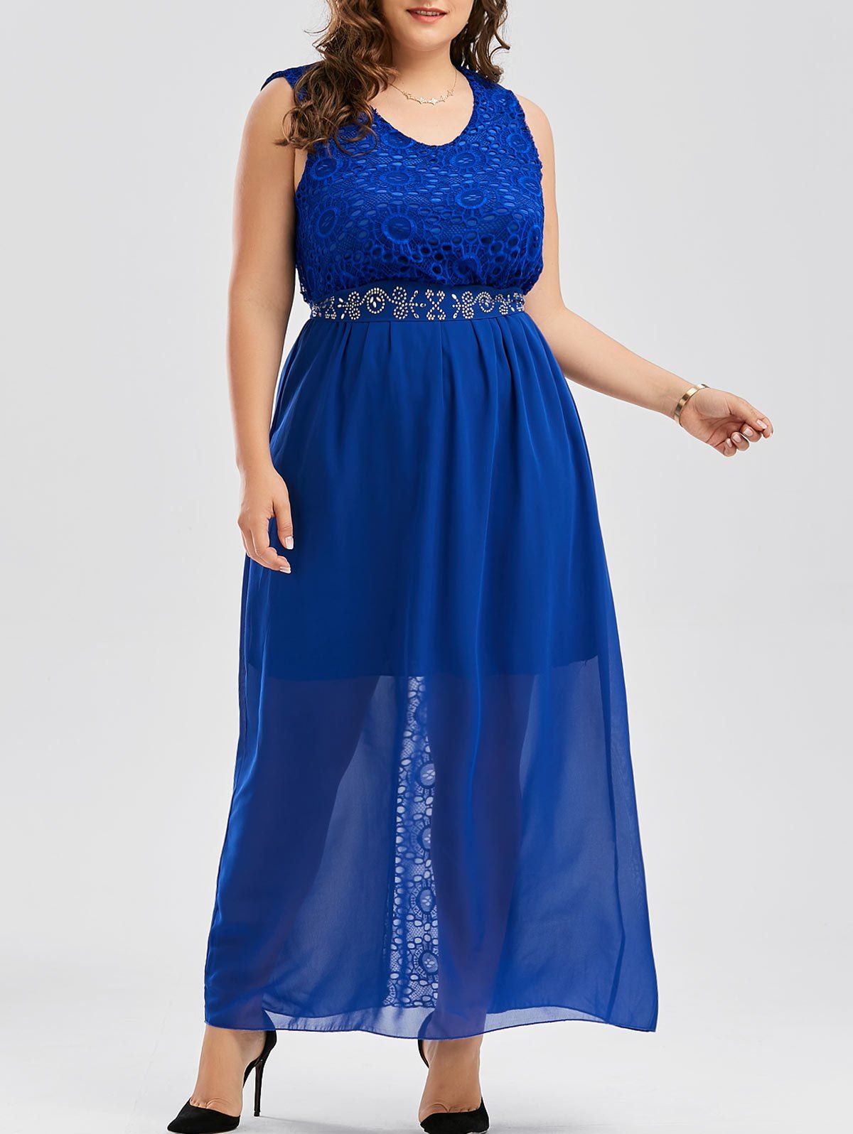 plus size chiffon robe