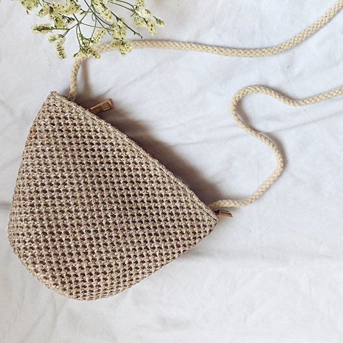 

Woven Cross Body Straw Bag, Camel