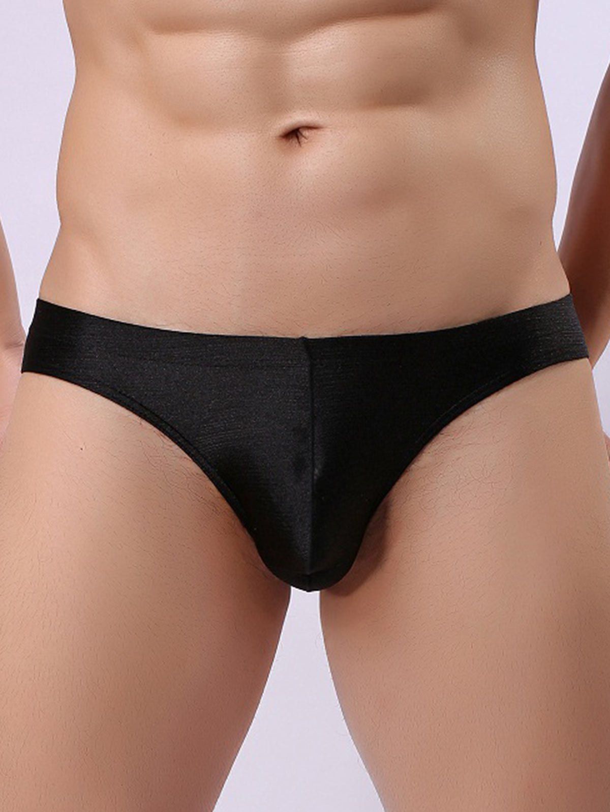 

Low Waist Metallic Color Briefs, Black