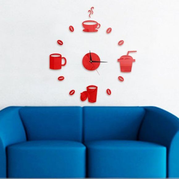 Horloge murale DIY - Rouge 