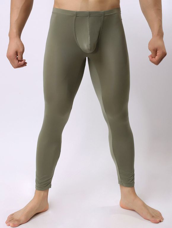 Pantalon Long Grande Flexibilité avec Poche en U Saillante - Vert Armée S