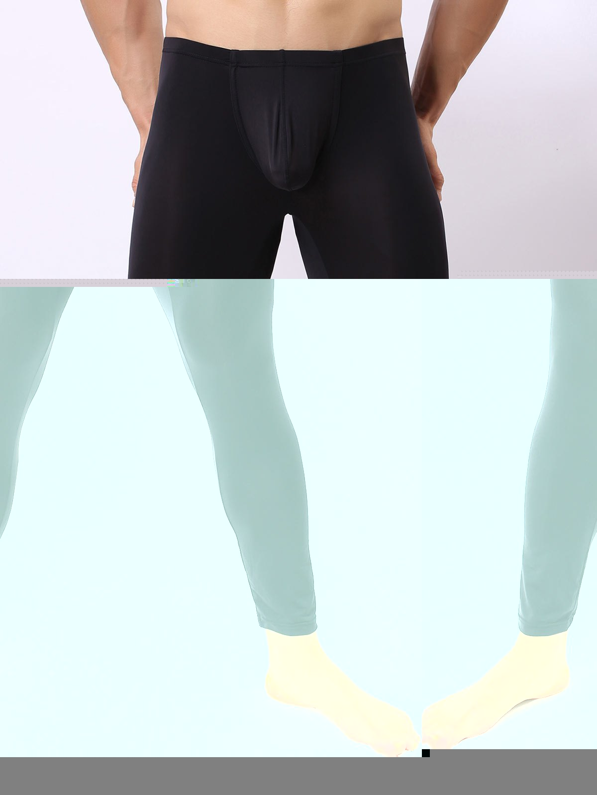 Pantalon Long Grande Flexibilité avec Poche en U Saillante - Noir S