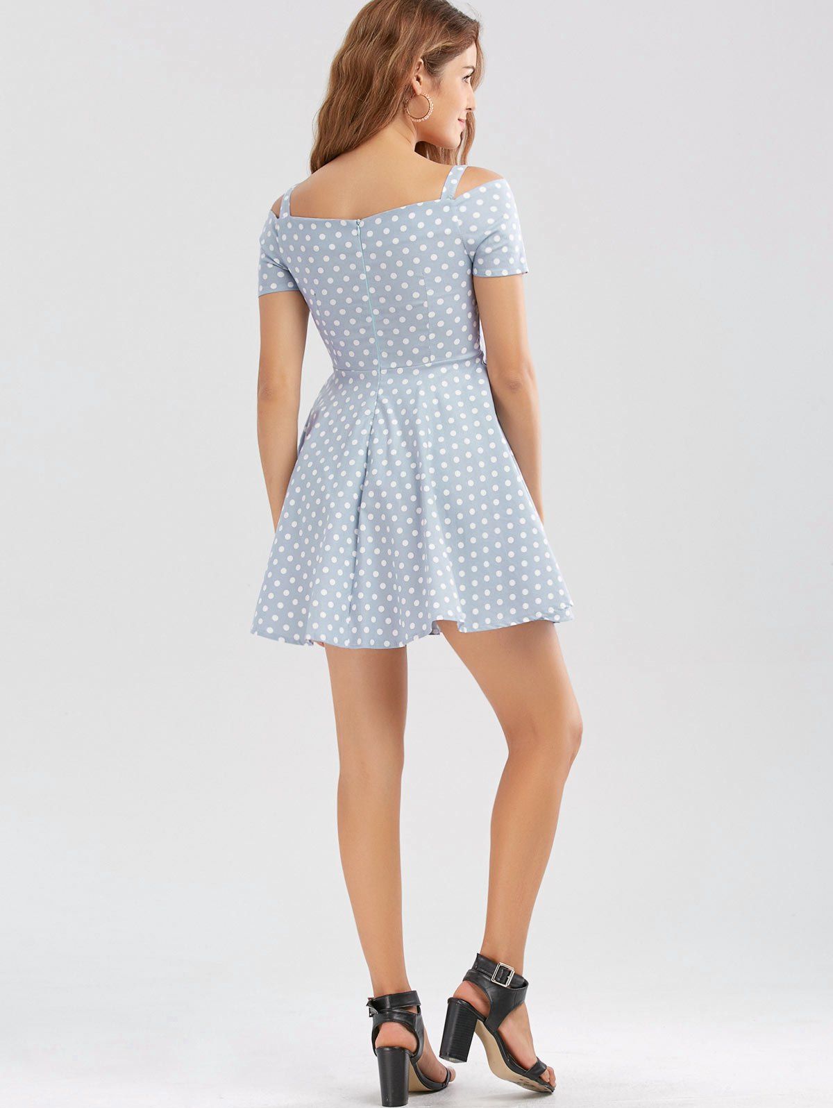 polka dot formal gown