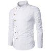 Chemise à Double Boutonnage à Manches Longues - Blanc L