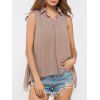 Shirt Collier High Low Chiffon Top - Chair ONE SIZE