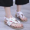 Talon plat Tiny Floral Thong Sandals - Blanc 37