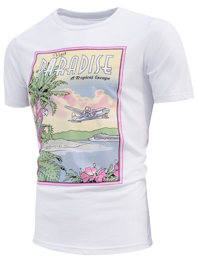 

Paradise Sun Change Color Casual T-Shirt, White